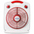 Sonashi Box Fan, SBF-7030, 10 Inch, 50W, Red