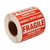 Fragile Warning Sticker, 3 Inch x 4 Inch, Polypropylene, Red, 100 Pcs/Roll