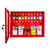 Loto-Lok Padlock Cabinet, LS-22H4PR, 20 Locks, 580 x 430MM, Red