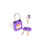 Loto-Lok Three Point Traceability Lockout Padlock, 3PTPPKDMKR40, Nylon and Stainless Steel, 40 x 5MM, Purple