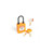 Loto-Lok Three Point Traceability Lockout Padlock, 3PTPOKDMKN40, Nylon, 40 x 5MM, Orange