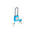 Loto-Lok Three Point Traceability Lockout Padlock, 3PTPBKDMKN80, Nylon, 80 x 5MM, Blue