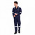 Prime Captain Flame Retardant Coverall With Reflective Tape, F1023, 100% Cotton, S, Navy Blue