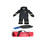 Oberon Arc Flash Suit Set, TCG6B-MplusHVS, TCG100, M, Black