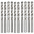 Mtx HSS Metal Drill Bit, 715209, Stainless Steel, Cylindrical Shank Type, 2MM, 10 Pcs/Pack