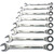 Denzel Ratcheting Combination Wrench Set, 7715432, Metric, 12 Point, 8 Pcs/Set