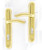 CAL Lever Handle with Lock, SAF-10, Brass Material, Gold Colour