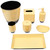 Indian Acc Bathroom Accessories Set, 156, Yellow Colour, Steel