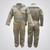 Prime Captain Twill Cotton Coverall w/ Reflective Tape, R989, XL, Khaki