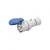 Gewiss Straight Connector, GW62004H, IP44, 16A, 2P+E, White-Blue