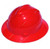 MSA Safety Helmet, Full Brim, VGuard, Polypropylene, Red