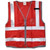 Taha Safety Vest, Sj Solid, Red, XL