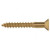 Tuf-Fix Brass Plated Wood Screws, WSBPP8X114, Carbon Steel, Fine, Phillips, 8MM x 1-1/4 Inch