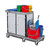 Intercare Serving Trolley With Cupboard Set, Plastic, Silver and Grey