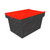 Bito Multipurpose Container With Attached Lid, MBD64421, Polypropylene, 54 Ltrs, 610 x 400MM, Red