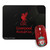 Wackylicious Liverpool Wireless Mouse With Mouse Pad, 1489-1231-613, Black/Red, Combo Offer