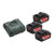 Metabo Cordless Tool Battery Set With ASC Ultra Charger, 685061000, 18V, 3 x 5.2Ah Battery