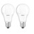 Osram LED Bulb, Classic A, 9W, 2700K, Warm White, 2 Pcs/Pack