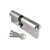 Meggo Cylinder Door Lock, Brass, 3 Key, 70MM, Silver