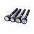Geepas Rechargeable LED Handheld Flashlight, GFL4639, Aluminium, 1800 Mtrs, 242MM, Black, 4 Pcs/Set