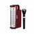 Geepas Rechargeable Emergency LED Lantern With Flashlight, GEFL51029, 6V, 24 LED, Black/Maroon