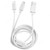 Geepas 2 In 1 Micro USB And Type-C Cable, GCC58028, White