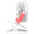 Sonashi 2 In 1 Clip and Desk Fan, SRF-104, 4 Inch, 1.2Ah, Pink/White