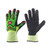 Rigman Impact Gloves, RIG5, L, High Visibility Green/Black