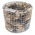 Admax Decorative Mini Gabion Basket With Shiny Pebble, 125MM Dia x 170MM Height