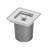 Tramontina Square Built-In Inset Trash Bin, 94518205, Stainless Steel, 5 Ltrs Capacity, Grey