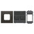 ABB Half/Double Rocker Frame Cover Plate With Shutter And Keystone Support, AMD5144-SB+AMD33244-AN+AMD6016, 3 Pcs/Set