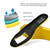 Safetoe Shoes Insoles, J-008, Memory Foam, 4.5-5.5MM Thk, Size41, Black/Yellow