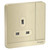 Schneider Electric Switched Socket, E8315-GH-G12, AvatarOn, 1 Gang, 3P, 13A, 250VAC, Metal Gold Hairline