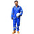 Ameriza Safety Coverall With Reflective Tapes, Chief C Tapes, 100% Twill Cotton, 4XL, Petrol Blue