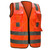 Empiral Safety Vest With Backside Cross Reflective, Bright, 100% Polyester, S, Fluorescent Orange