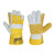 Ameriza Double Palm Rigger Gloves, 1006-YW-ASK-1001, Leather, 10.5 Inch, Yellow/Natural, 12 Pairs/Pack