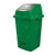 Sea Blue Quadrate Push Lid Garbage Bin, GC14G-60, Plastic, 60 Ltrs, Green