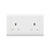 Mk Single Pole Unswitched Socket, MV781WHI, Essential, Polycarbonate, 2 Gang, 13A, White