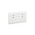 Mk Single Pole Switch Socket With Neon, MV2647WHI, Essential, Polycarbonate, 2 Gang, 13A, White