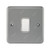 Mk Single Pole Electrical Plate Switch, K3591ALM, Metalclad Plus, IP2X, 1 Gang, 2 Way, 10A, Aluminium