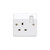 Mk Dual Pole Switch Socket, K2757WHI, Logic Plus, Thermoset Plastic, IP2X, 1 Gang, 13A, White