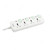 Khind Universal Extension Socket With Neon, ES8143M5M, 4 Way, 13A, 5 Mtrs Cable Length, White/Green