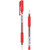 Deli Ball Point Pen With Low Viscosity Ink, EQ01540, 0.5MM, Red, 12 Pcs/Pack