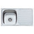 Milano Bl-834B One Bowl Kitchen Sink, Inset, Stainless Steel, 450MM Width x 800MM Length, Chrome Finish