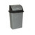 Brooks Swing Trash Bin, BKS-UP018-SWG-2140, Sana Series, Plastic, 16 Ltrs, Metallic