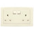 ABB Single Pole Switched Socket With Neon LED, AC230-82, Concept BS, 2 Gang, 250V, 13A, Ivory White