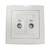 Abb TV Socket Outlet, AC302, Concept BS, Thermoplastic, 2 Gang, White