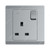 Abb Single Pole Switch Socket With Neon, BL229-G, Inora, 1 Gang, 13A, Classic Grey