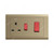 Abb 45A Cooker Switch With 13A Socket, BL118-PG, Inora, 1 Way, Royal Gold