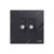 ABB F-Type SAT Twin Socket, AM32344-BG, Millenium, 2 Gang, Black Glass